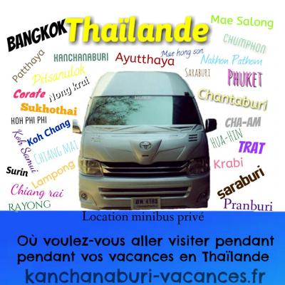 Bangkok, Chiang-mai, Kanchanaburi, Don Sak, Koh Chang